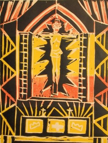 Original studio proof linocut