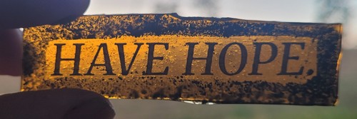 Stained glass have hope text - have,