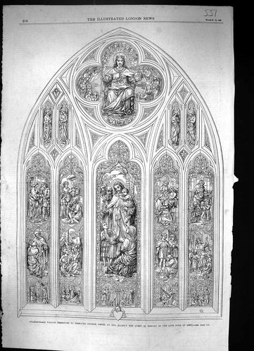 Old 1867 stained glass window - 1867, stained-glass