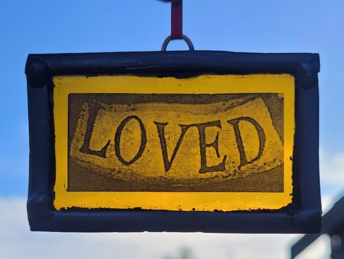 Stained glass loved - loved, church