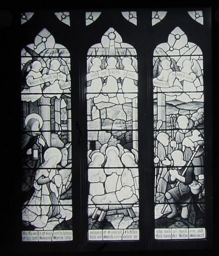Glass magic lantern - lantern, slide