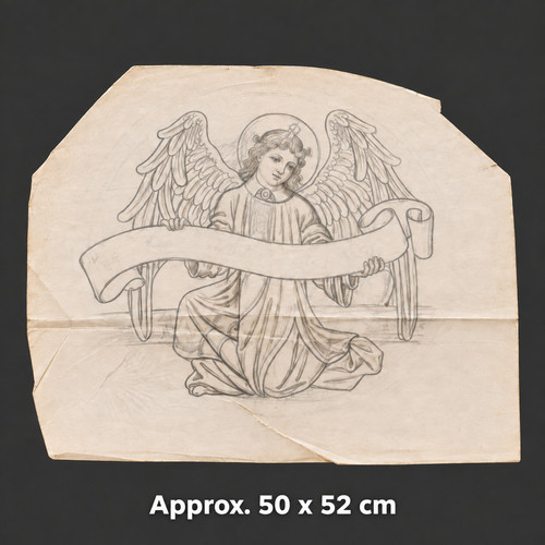 Circa 1930s winged - winged, angel