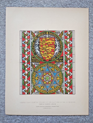 Stained glass window temple - stained,