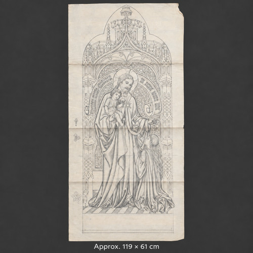 Christ with child stained - child,,