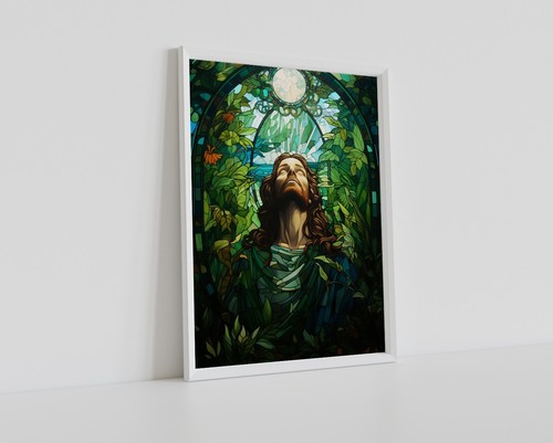 Jesus poster art print stained - poster,