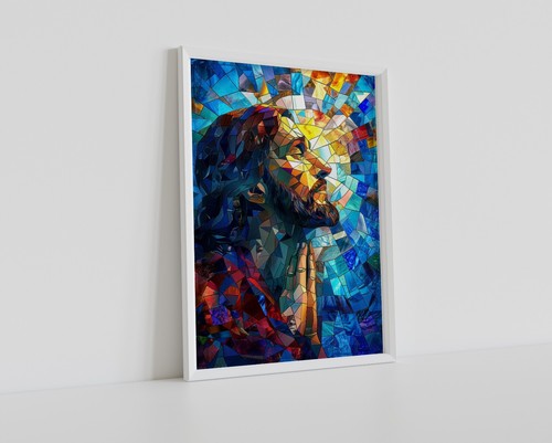 Jesus poster stained glass - jesus,
